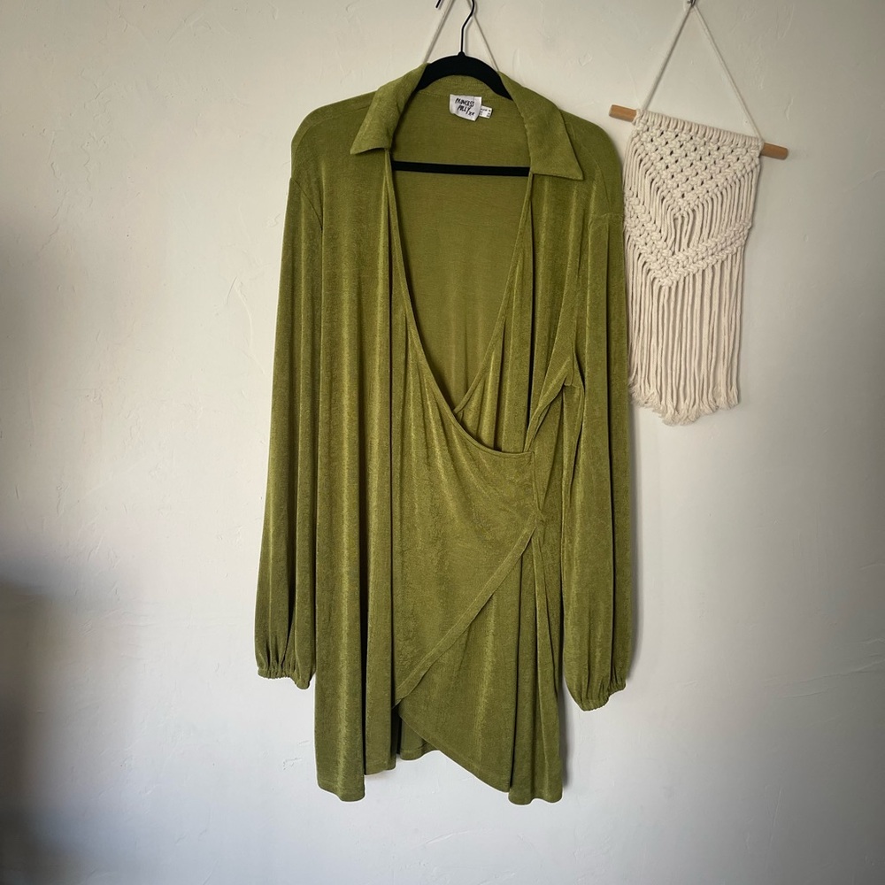 Princess Polly Green Wrap Dress